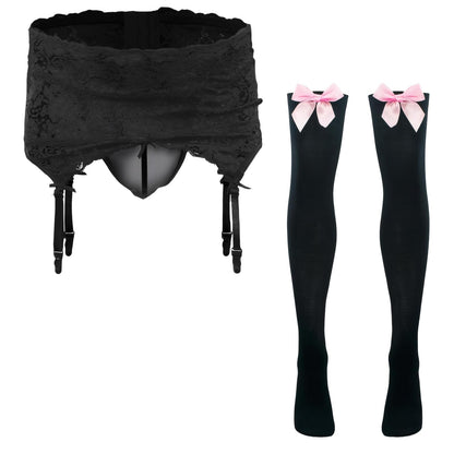 Männer Unterwäsche Set- Sissy Dessous - Crossdresser - Slip - Nylonstrümpfe