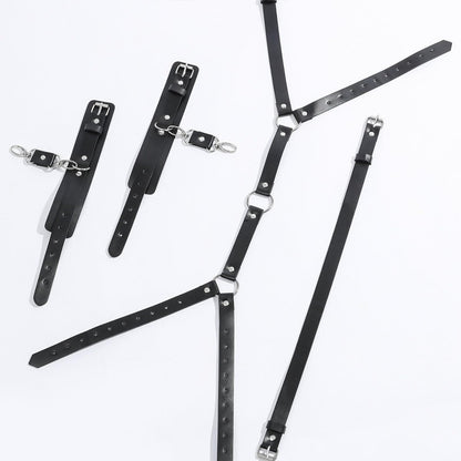 BDSM dessous Outfit Harness damen Fetisch Leder harness für frauen Bondage Fesselung Sexspielzeug Taillenband PU-Leder Erwachsene SM Spiele Frauen Männer Erotische Handschellen Kleidung