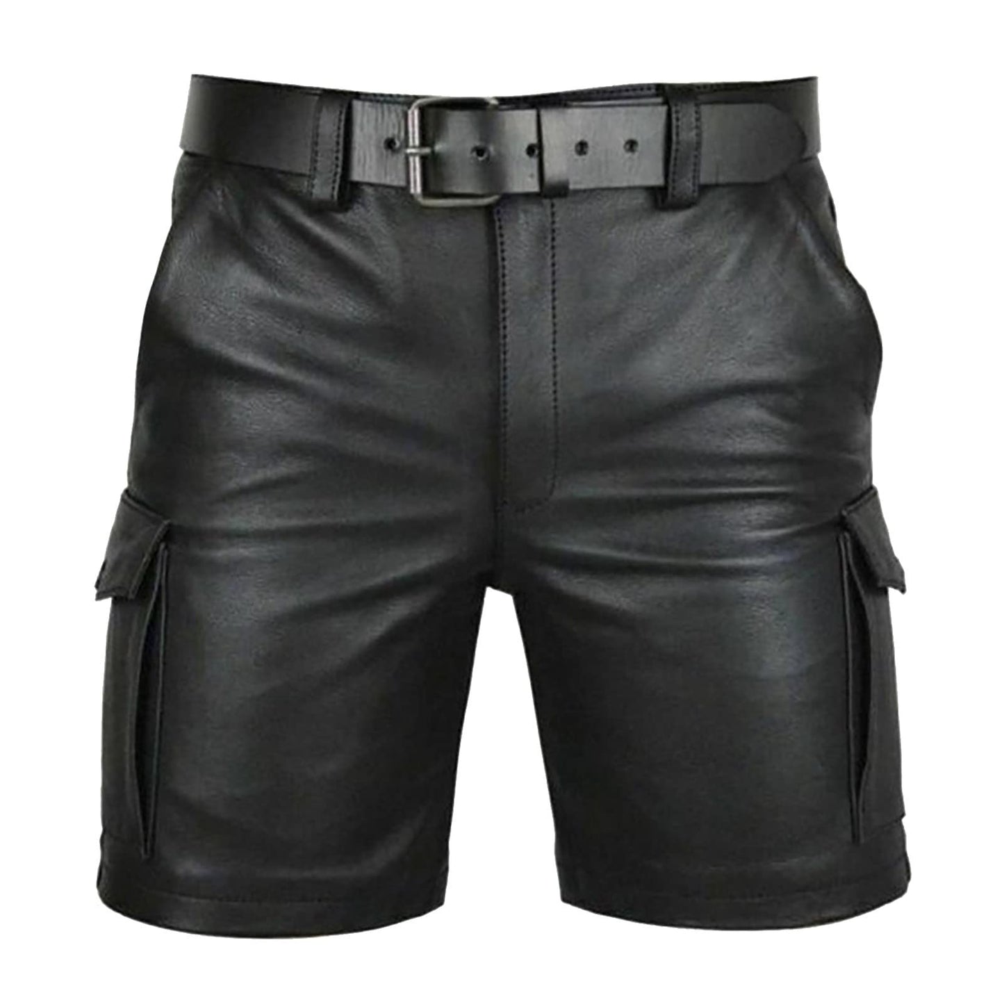 Shorts Herren Kurze Lederhose Sexy Wetlook Boxershorts Stretch Sport Training Laufen Joggingshose Lack Lederoptik Hose Kurze Leggings Slim Fit Ledershorts Ledershorts Punk Clubwear