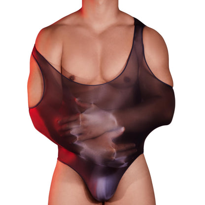 Männer Nylon  Glanz Stringbody-, Sissy