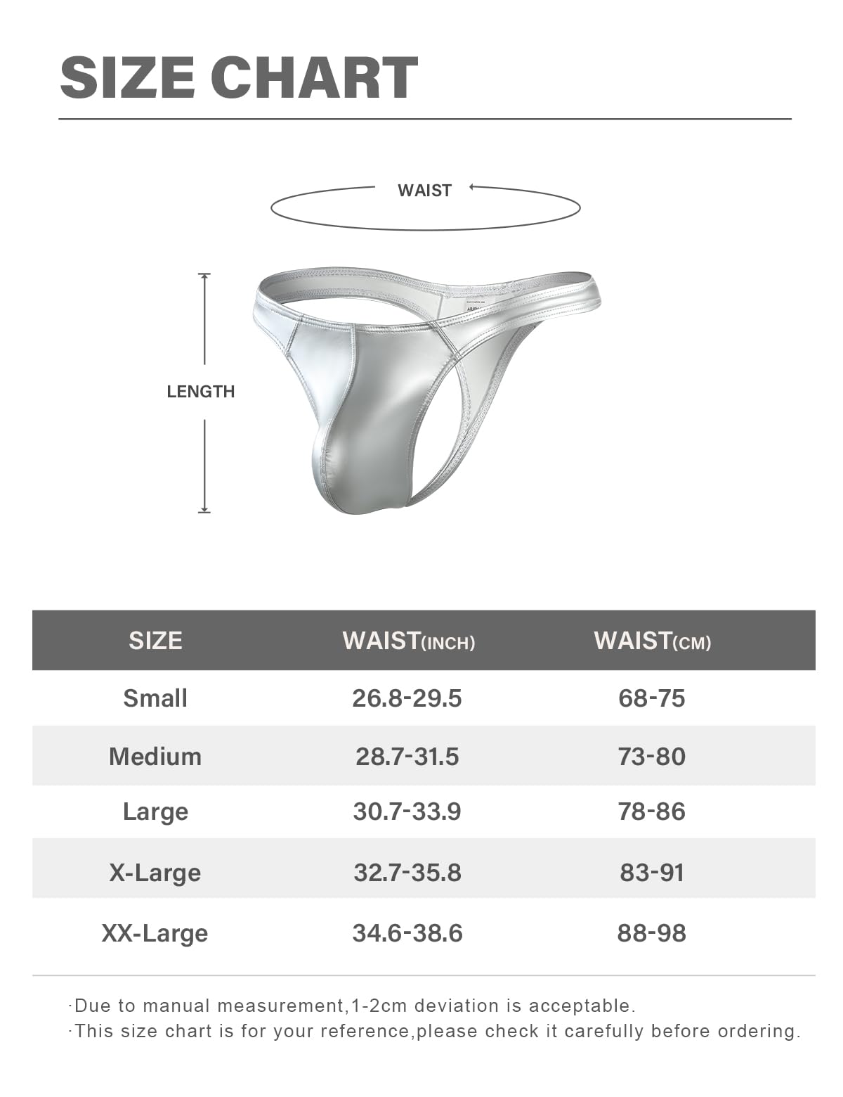 Arjen Kroos Herren String Tanga PU Leder G-String Sexy Unterwäsche, S