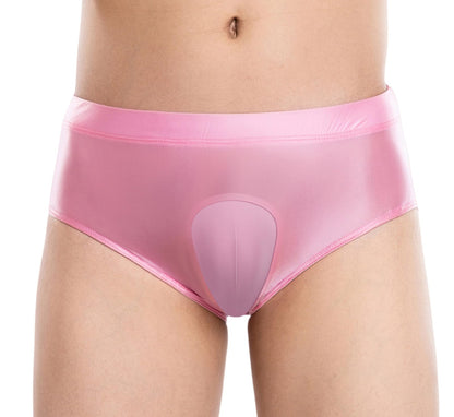 Glossy Crossdresser Tanga Camel Toe Gaff Panty Stretch Hiding Slips Transgender Öl Glänzend Brief EU L (Asie XL)