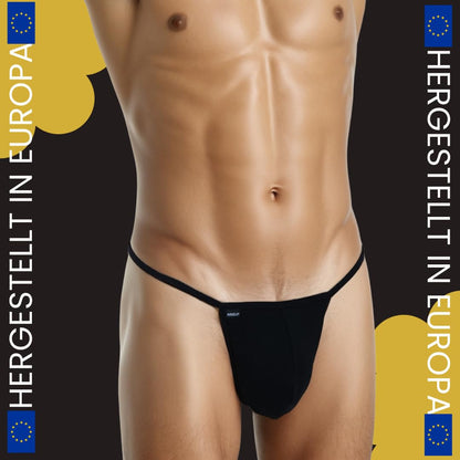 Herren-Tanga aus schwarzer Baumwolle mit Rückseite aus Herrengarn moderner Stil, Schwarz (DE/NL/SE/PL, Alphanumerisch, M, Regular, Regular, Schwarz)