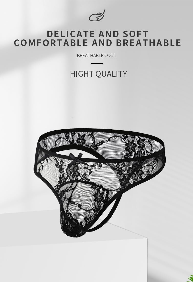 Herren Spitze Unterwäsche - Herren Tanga - Sissy Panties