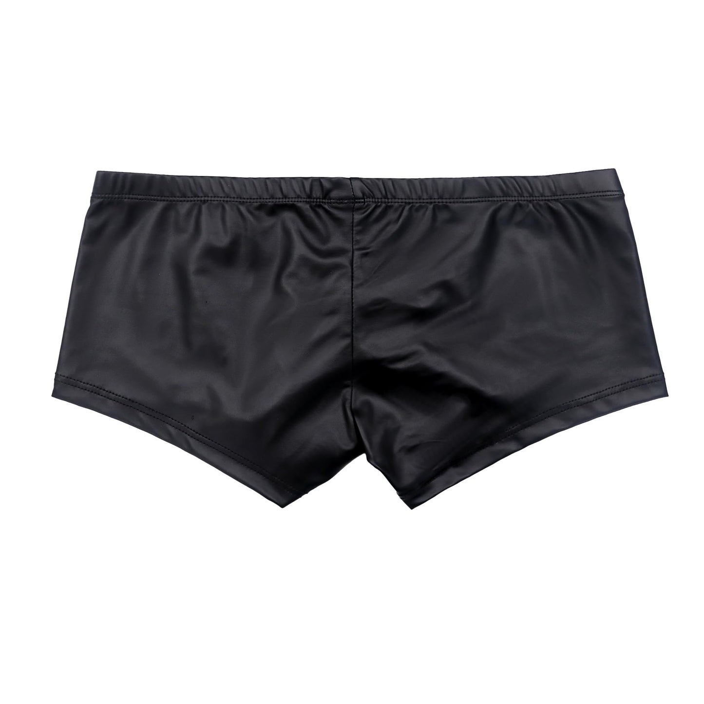 Herren Kunstleder Unterwäsche schwarz atmungsaktive elastische Hosen Low Rise Unterhose für täglich