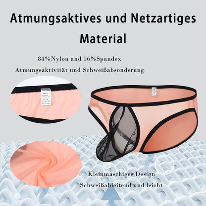 Herren Slips Sexy und Bequem mit einem Großen Beutel und Einzigartigem Farbendesign Orange 2XL