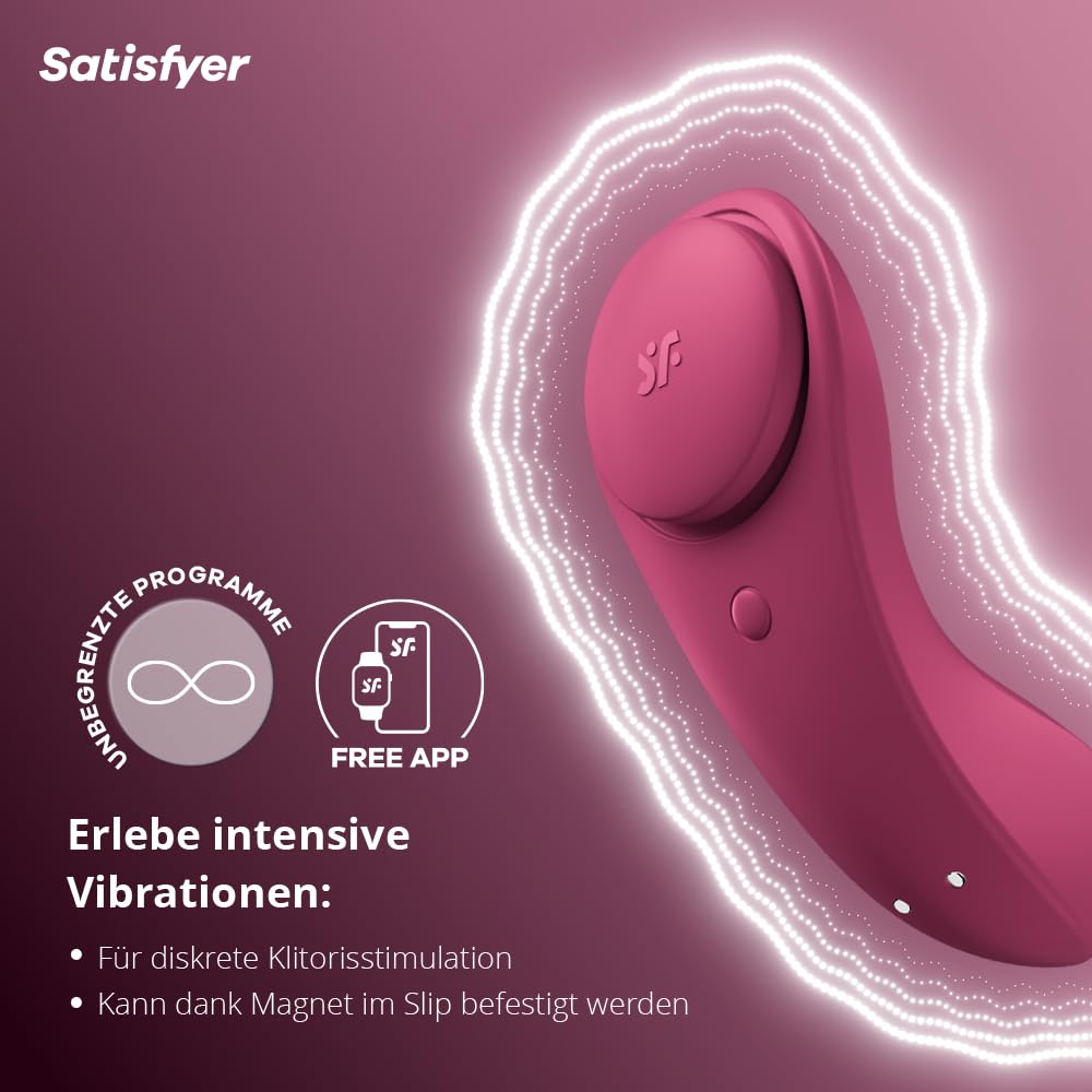 Satisfyer Sexy Secret Connect App Vibrator 8,5 cm | Tragbarer Klitoris leise & klein | Sex-Spielzeug | Unendlich viele Vibrationen für erotische Stimulation | Frau Mini Stimulator