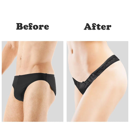 Tucking Gaff Höschen für Crossdresser Hiding Gaff Panty Shaping Panty Unterwäsche Bedruckte Unterhosen für Crossdresser Transgender Weiß L