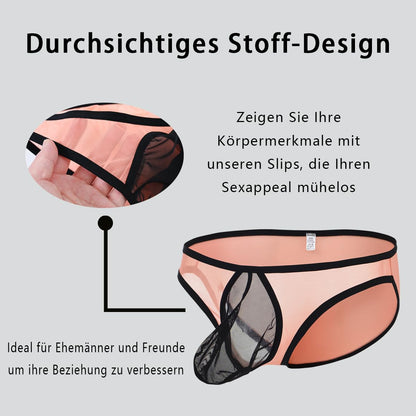 Herren Slips Sexy und Bequem mit einem Großen Beutel und Einzigartigem Farbendesign Orange 2XL