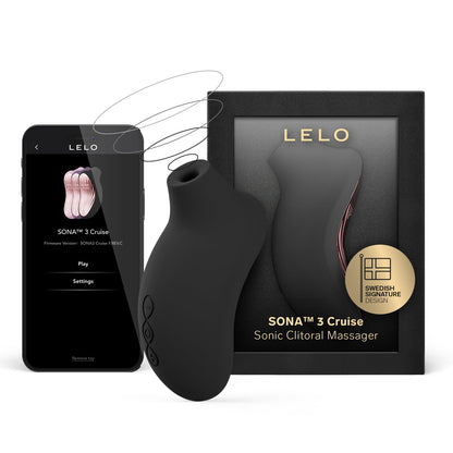 LELO SONA 3 Cruise Schallwellen-Vibrator mit Bluetooth-App, klitoris stimulator für sie, auflege vibration für frauen, 12 Einstellungen mit mehr Leistung und Schallwellen-Technologie (Black)