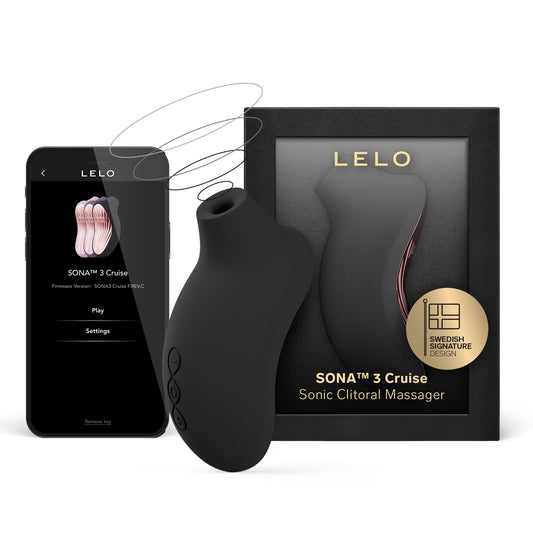LELO SONA 3 Cruise Schallwellen-Vibrator mit Bluetooth-App, klitoris stimulator für sie, auflege vibration für frauen, 12 Einstellungen mit mehr Leistung und Schallwellen-Technologie (Black)