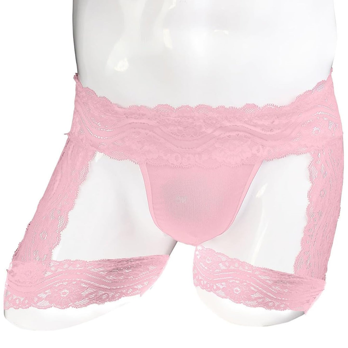Sissy Strapsgürtel Spitze Strapse Dessous Männer Strumpfhalter für Herren Strumpfband Breit Gay (DE/NL/SE/PL, Alphanumerisch, Einheitsgröße, Regular, Regular, Rosa)