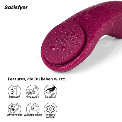 Satisfyer Sexy Secret Connect App Vibrator 8,5 cm | Tragbarer Klitoris leise & klein | Sex-Spielzeug | Unendlich viele Vibrationen für erotische Stimulation | Frau Mini Stimulator