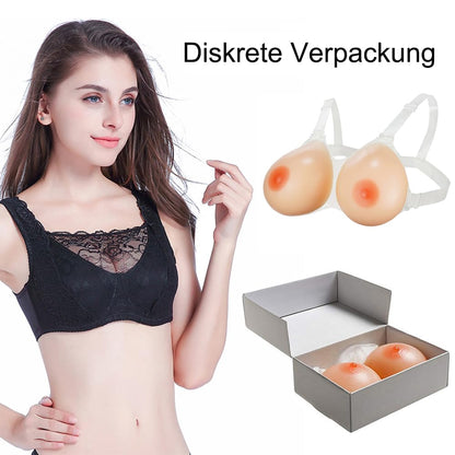 Strap on Silikon Brust Formt Fake Boobs für Crossdresser Transgender Cosplay Mastektomie B Cup 600g/Paar