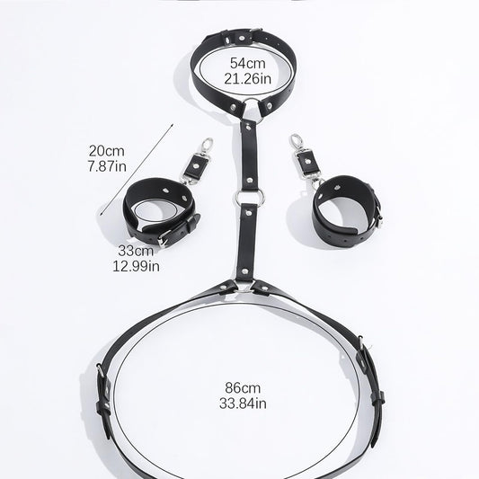 BDSM dessous Outfit Harness damen Fetisch Leder harness für frauen Bondage Fesselung Sexspielzeug Taillenband PU-Leder Erwachsene SM Spiele Frauen Männer Erotische Handschellen Kleidung