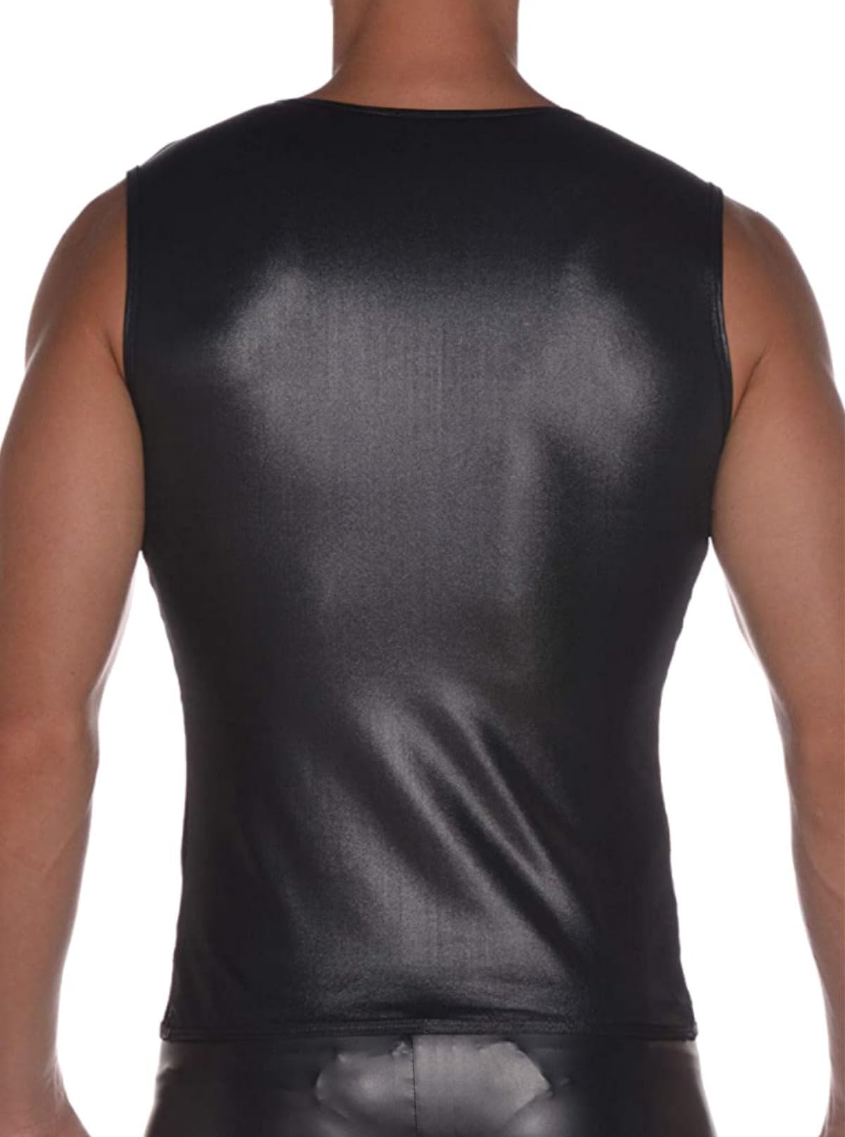 Latex ähnliches Herren Top - Shirt 0/0 Arm mit Fischnetz Einsätzen (DE/NL/SE/PL, Numerisch, 52, Regular, Regular)