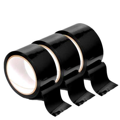 Ouch! - Bondage Tape 20m lang - 5cm breit 3PC Statikfreies Design Tape, Vielseitiges Bondage-SM-Band for Sexuell Sexspielung Paare Frauen Manner(Schwarz)