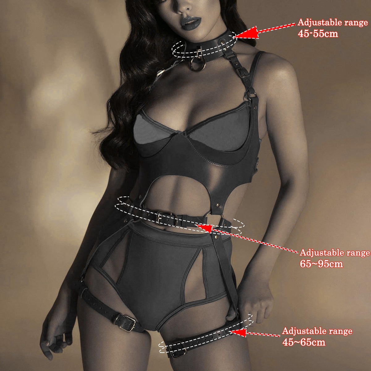 Harness Damen Leder Brustgurte Unterwäsche Einstellbare Reizwäsche