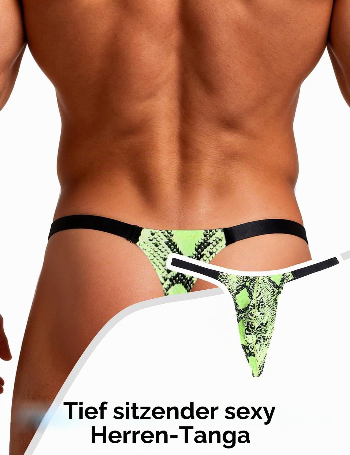String Tanga Sexy Dünn Herren T-Back Slip Pouch Underwear Große Größen Reizwäsche Sissy Dessous Micro Thong Gay Unterwäsche Low Waist Unterhosen Briefs Stretch Panty Grün S