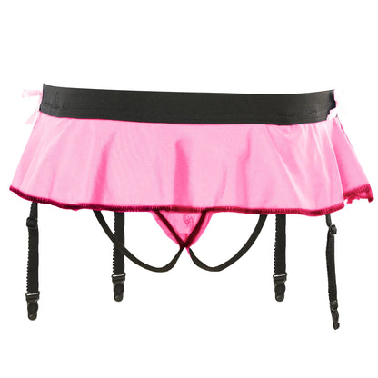 Sissy Pouch Höschen für Männer Crossdresser Herrenunterwäsche Rock G-String Thongs Slip mit Strumpfband