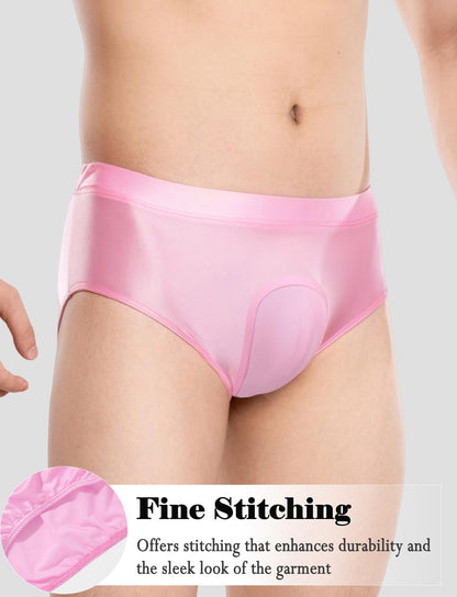 Glossy Crossdresser Tanga Camel Toe Gaff Panty Stretch Hiding Slips Transgender Öl Glänzend Brief EU L (Asie XL)