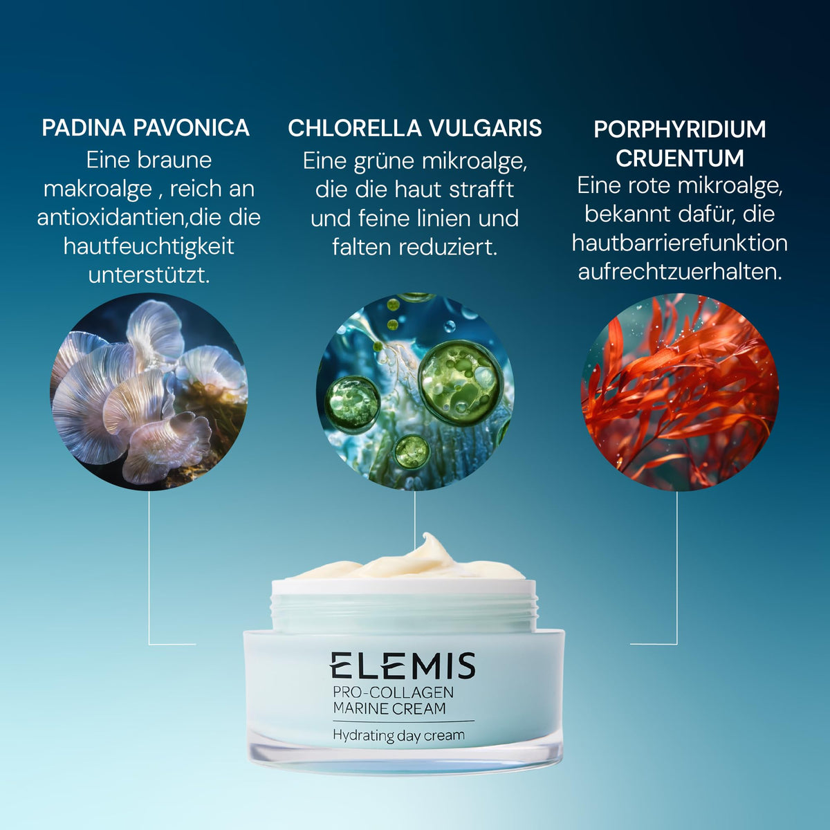 ELEMIS Pro-Collagen Marine Cream, LSF30, Gesichtscreme gegen Falten, 50ml