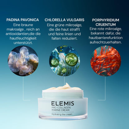 ELEMIS Pro-Collagen Marine Cream, LSF30, Gesichtscreme gegen Falten, 50ml