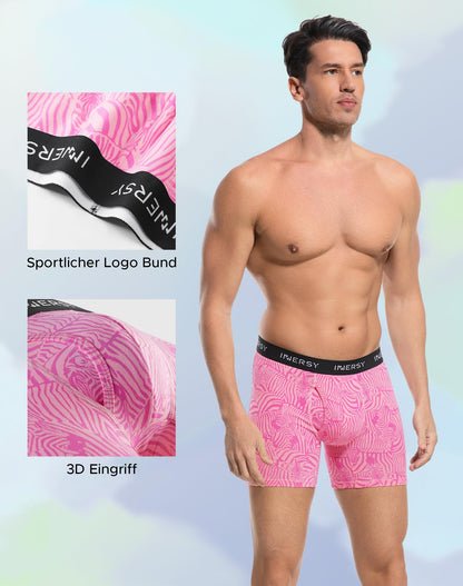 INNERSY Herren Unterhosen Bunte Boxershorts Männer, XL, 3 Rosa Leidenschaft