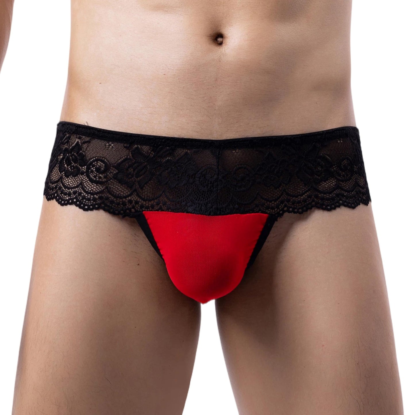 Sissy - Spitze Mesh Thong  Schwarze Spitze