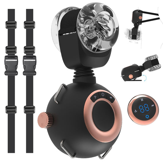 Masturbator mit Abnehmbaren Gürtel, [Upgraded] Tragbarer Masturbatoren für Männer-Penispumpe mit 9 Stoß&Vibration, Fernbedienung/Freihändige Masturbator | Sexspielzeug für Männer
