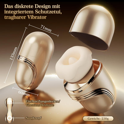 5-in-1 Vibration für Frauen mit APP, 10 Zungenlecken 10 Vibrationsmodi 3 Saugmodi Sex Toys für Klitoris, 42°C Heizfunktion Sex Spielzeug für die Frau, Vibratorensets für Frauen, Sexspielzeug Vibrator