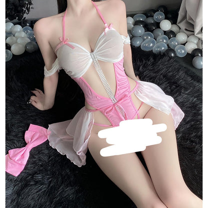 Kawaii Kleid Sexy Cosplay Dessous Maid Outfit Japanische Lolita Mini Rock Spitze Teddy Bodysuit Halloween Kostüme