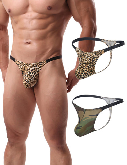 String Herren Slip -  Reizwäsche - Unterhosen  Leopard
