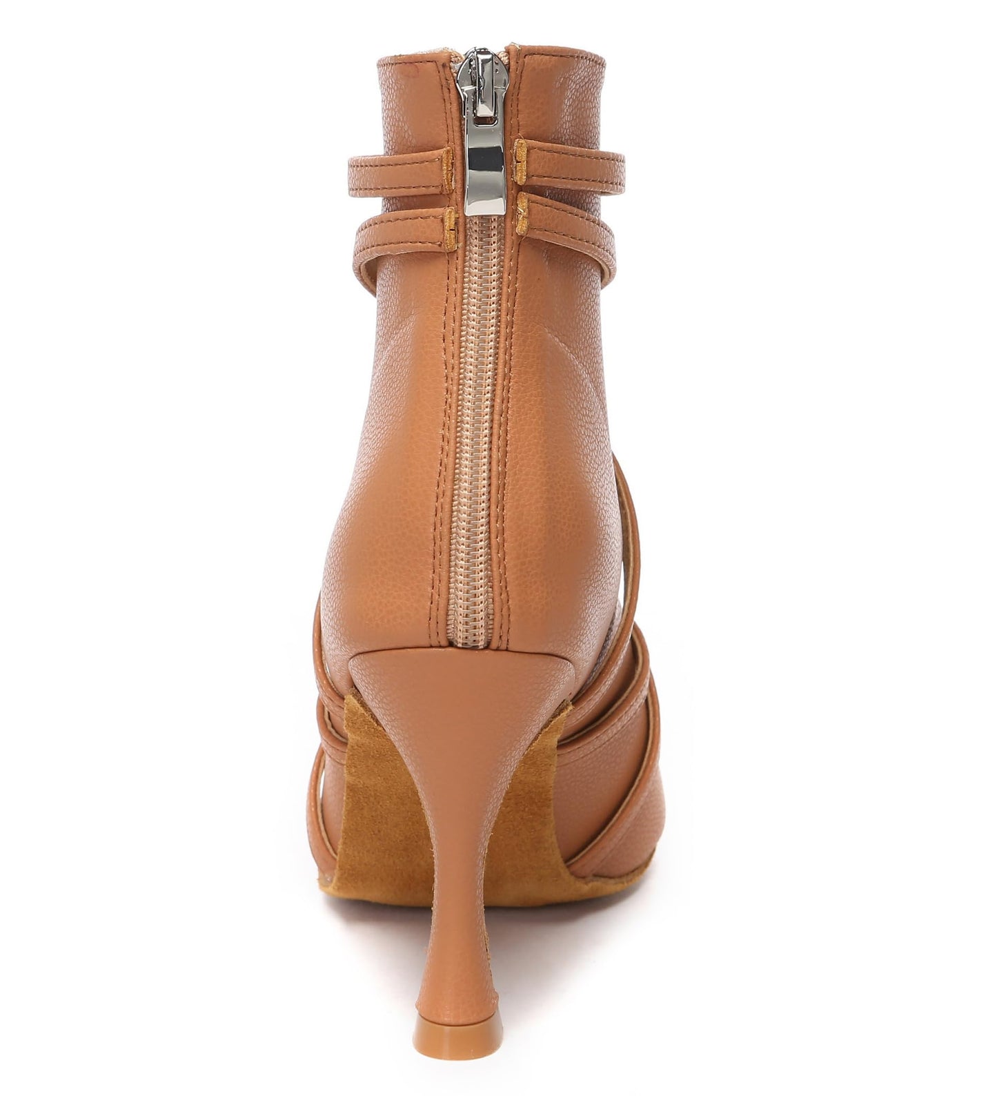 Tanzschuhe fur Damen Latein Bequem Abend Party Stiefel Sandalen L579 Tan 9cm Absatz EU 38