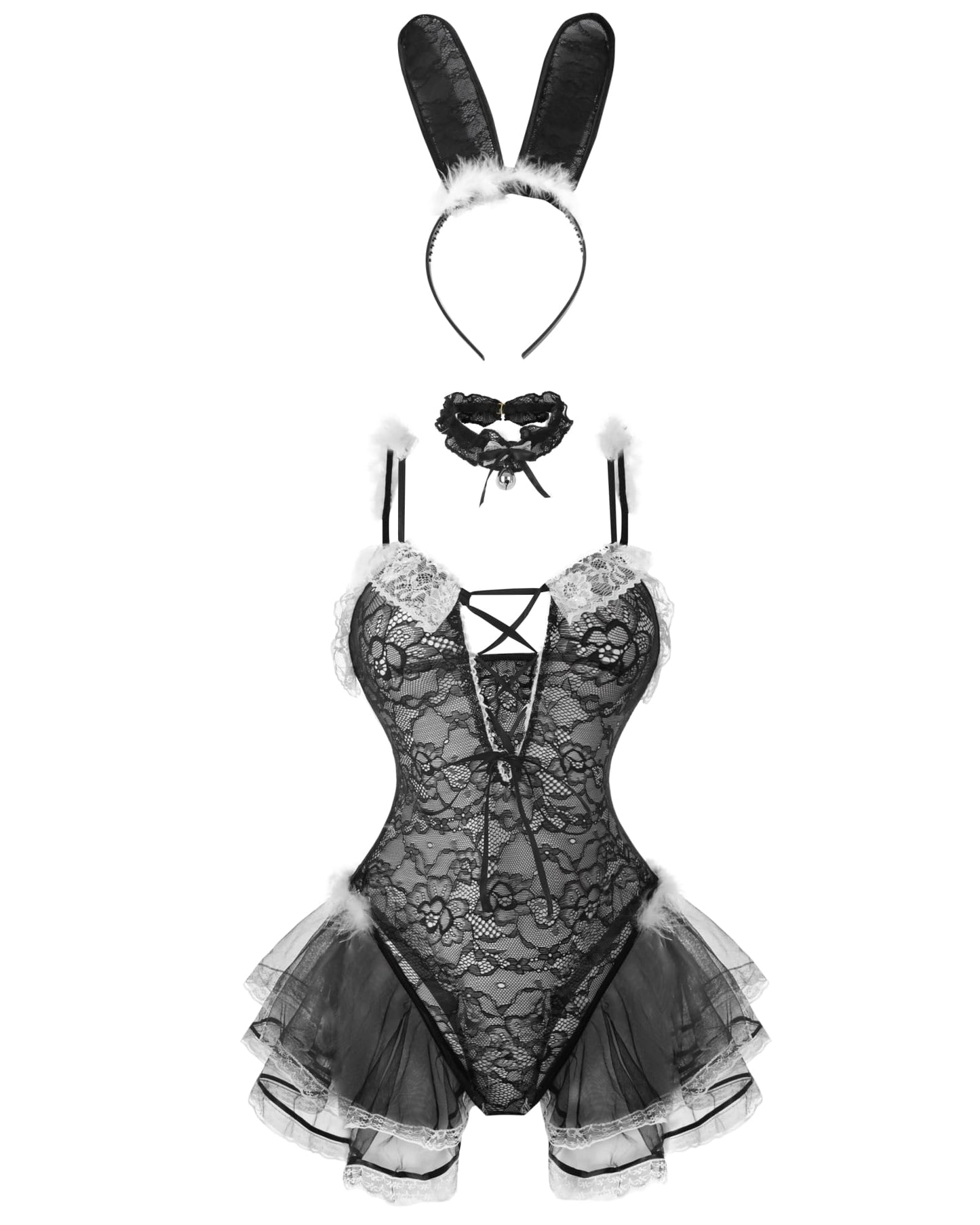 Bunny Kostüm Frauen Sexy Kostüme Frauen BunnyGirl Cosplay Sexy Lingerie Woman Anime Senpai Bunny Suit, Schwarz