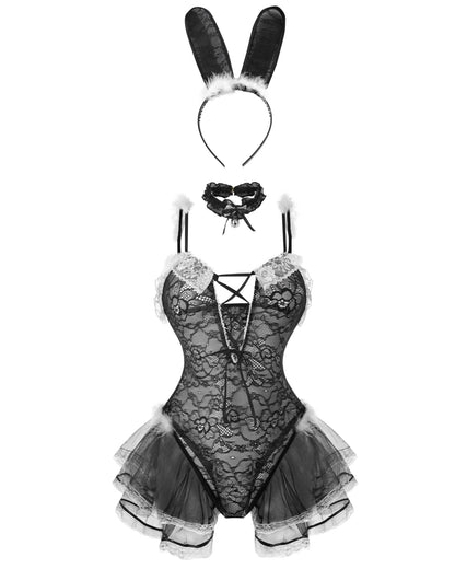 Bunny Kostüm Frauen Sexy Kostüme Frauen BunnyGirl Cosplay Sexy Lingerie Woman Anime Senpai Bunny Suit, Schwarz