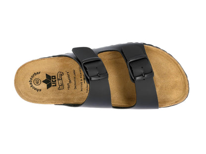 Lico Herren Bioline Man Pantoletten, Schwarz, 42 EU