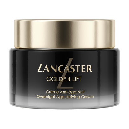 Lancaster Golden Lift Overnight Age-Defying Cream – Mit Retinol + Retinal – Bekämpft Anzeichen lichtbedingter Hautalterung – Kationisches liposomales Retinol – Mindert Pigmentflecken + Falten, 50 ml
