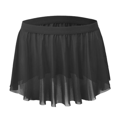 Herren Mesh Sissy Röcke Männer Sissy Höschen Sexy Transparent Minirock Crossdressers Unterwäsche Nachtclub Party Cosplay Kostüm (Schwarz)