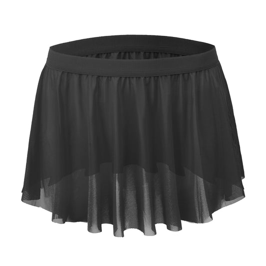 Herren Mesh Sissy Röcke Männer Sissy Höschen Sexy Transparent Minirock Crossdressers Unterwäsche Nachtclub Party Cosplay Kostüm (Schwarz)