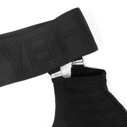 Herren-Netz-Tanga, durchsichtig, sexy Herren-Unterwäsche, G-String, hohl, Höschen, breiter Bund, Metallschnalle, Dekor, Schwarz, X-Large