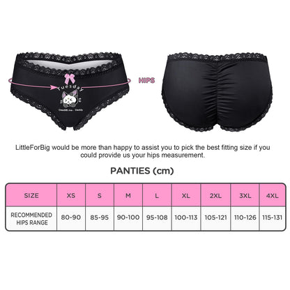 LittleForBig Damenunterwäsche aus weichem, seidigem Material, Bequeme Hipster-Slips, Babydoll Batty Brat, Wochentage, 7er-Pack Höschen-Set XXXL