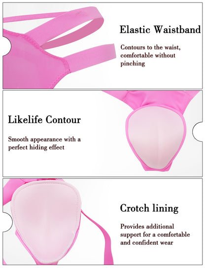 Gaff Panty Crossdresser Verstecken Brief Elastisch Transgender Tanga Bandage Gaff Unterwäsche L