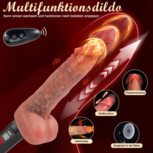 Dildo mit 5 Stoßfunktion & 10 Vibration für Frauen, Vibrator Sex Spielzeug für Paare, Sex Spielzeug für die Frau Männer, Vibratorensets für Frauen Männer, Dildos Sexmaschine Maschinen & Geräte