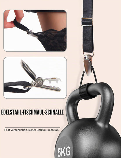 Herren Set Dessous Männer Sexy Reizwäsche Strumpfhalter Spitze Ouvert Slip Unterwäsche Strumpfgürtel mit 4 Clip Mens Underwear Große Größen Strapsgürtel mit String Schwarz,L