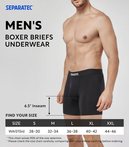 Boxershorts Herren Bambus Rayon Bedruckte Höschen mit Doppelter Beutel 3er Pack