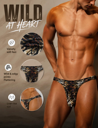 Borat Anzug Männer Sexy Elefanten Unterhose Herren Mini Slip Micro Thong Men Jockstrap Gay Underwear Sissy Höschen Pouch Beule Panties Dessous Reizwäsche Braun S
