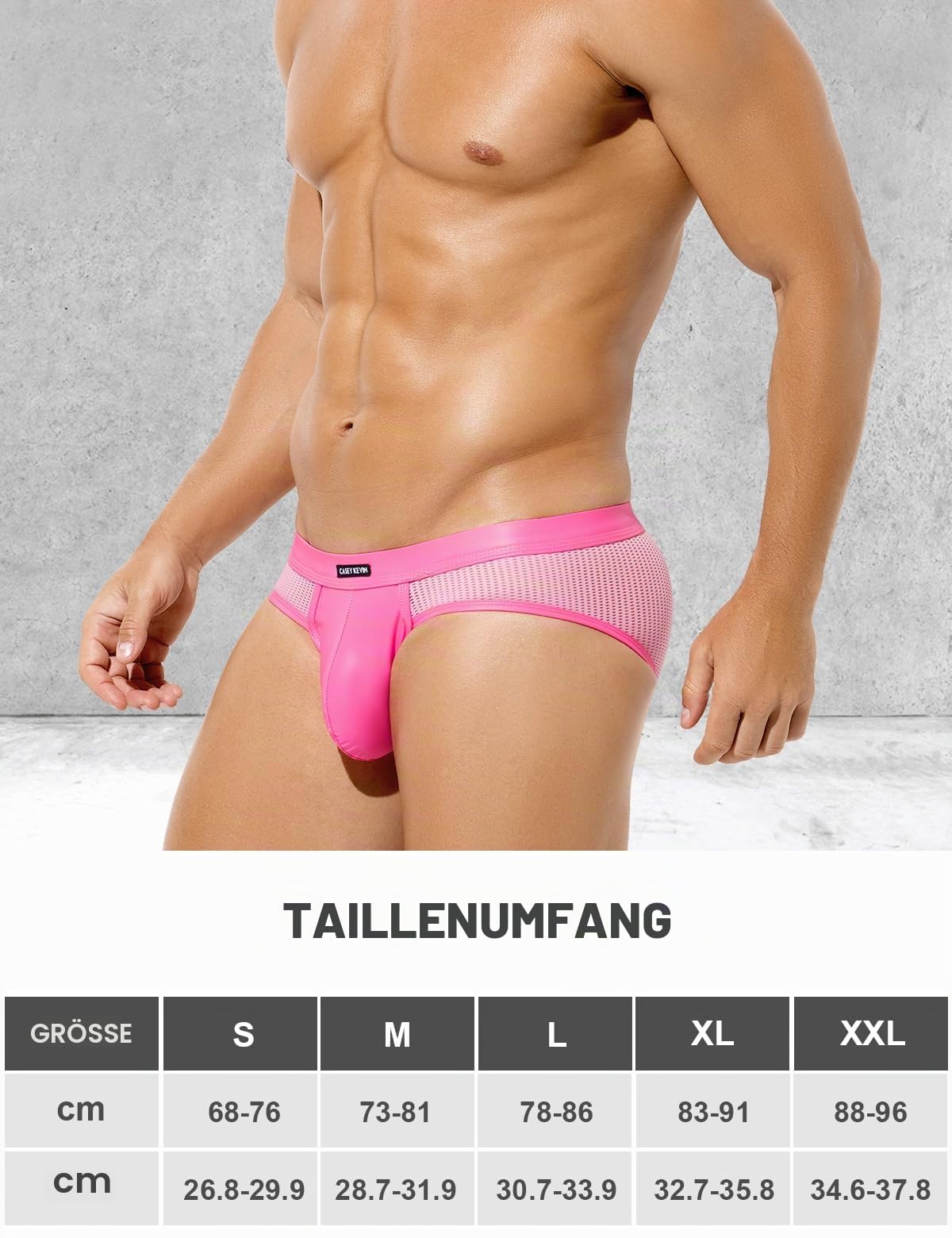Herren Slip Sexy PU Leder Netz Slip Herren Brief Unterwäsche Atmungsaktiv Mesh Slips Unterhosen