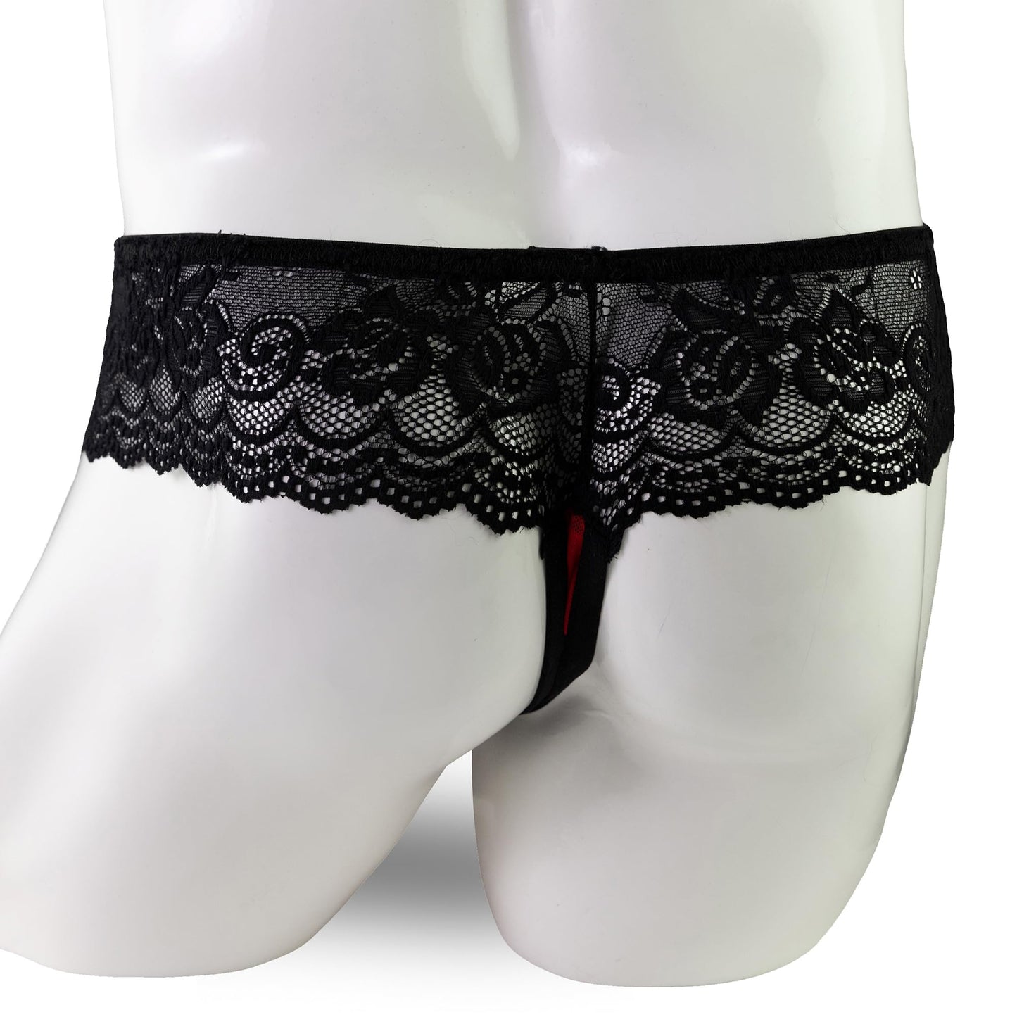 Sissy - Spitze Mesh Thong  Schwarze Spitze
