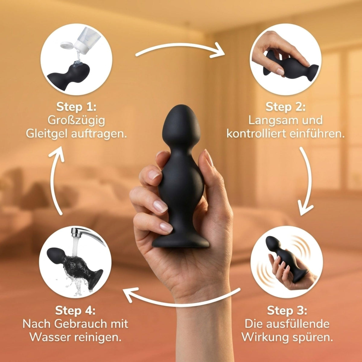 Analplug 5cm Breite für Frauen & Männer - Anal Plug Silikon